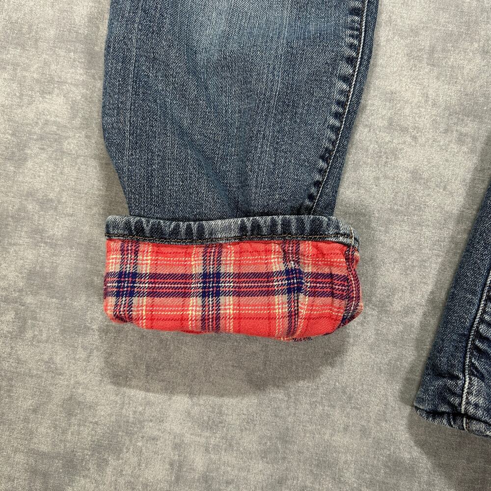Eddie Bauer Boyfriend Relaxed fit plaid lined outdoors casual jeans womens 2 - Picture 3 of 9